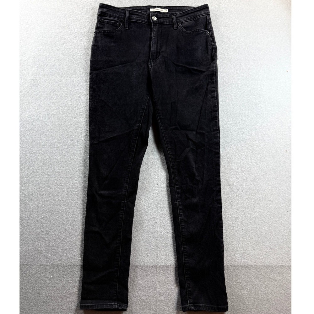 Levi's 721 High Rise Skinny Jeans Women 31 Black Denim 32x28